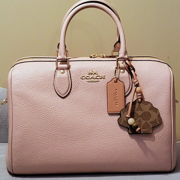 Coach Rowan Large Satchel Bag With Shell Charm - NWT - - Picture 1 of 6